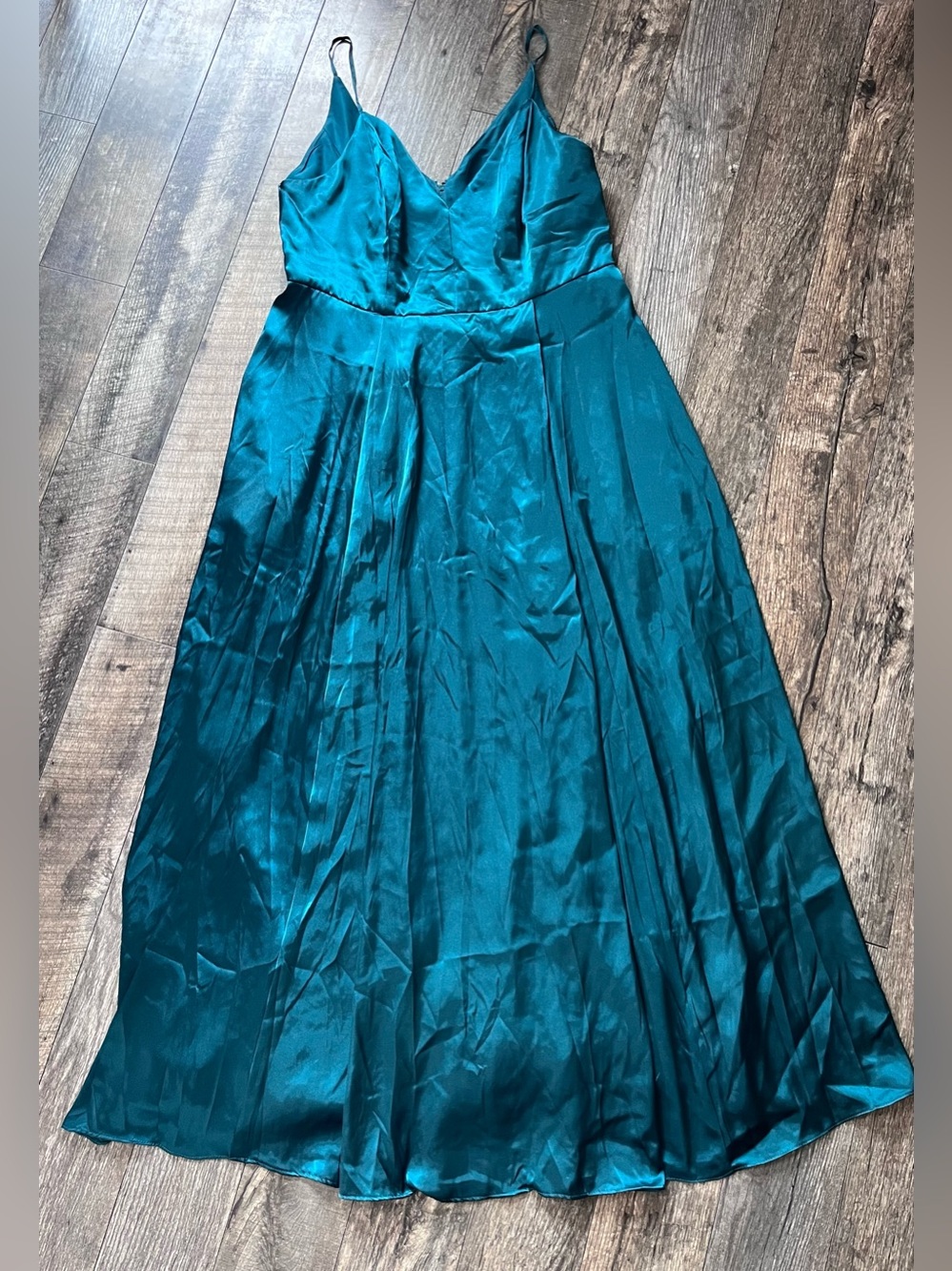 Galina Signature Satin A-Line Bridesmaid Dress- altered 16
